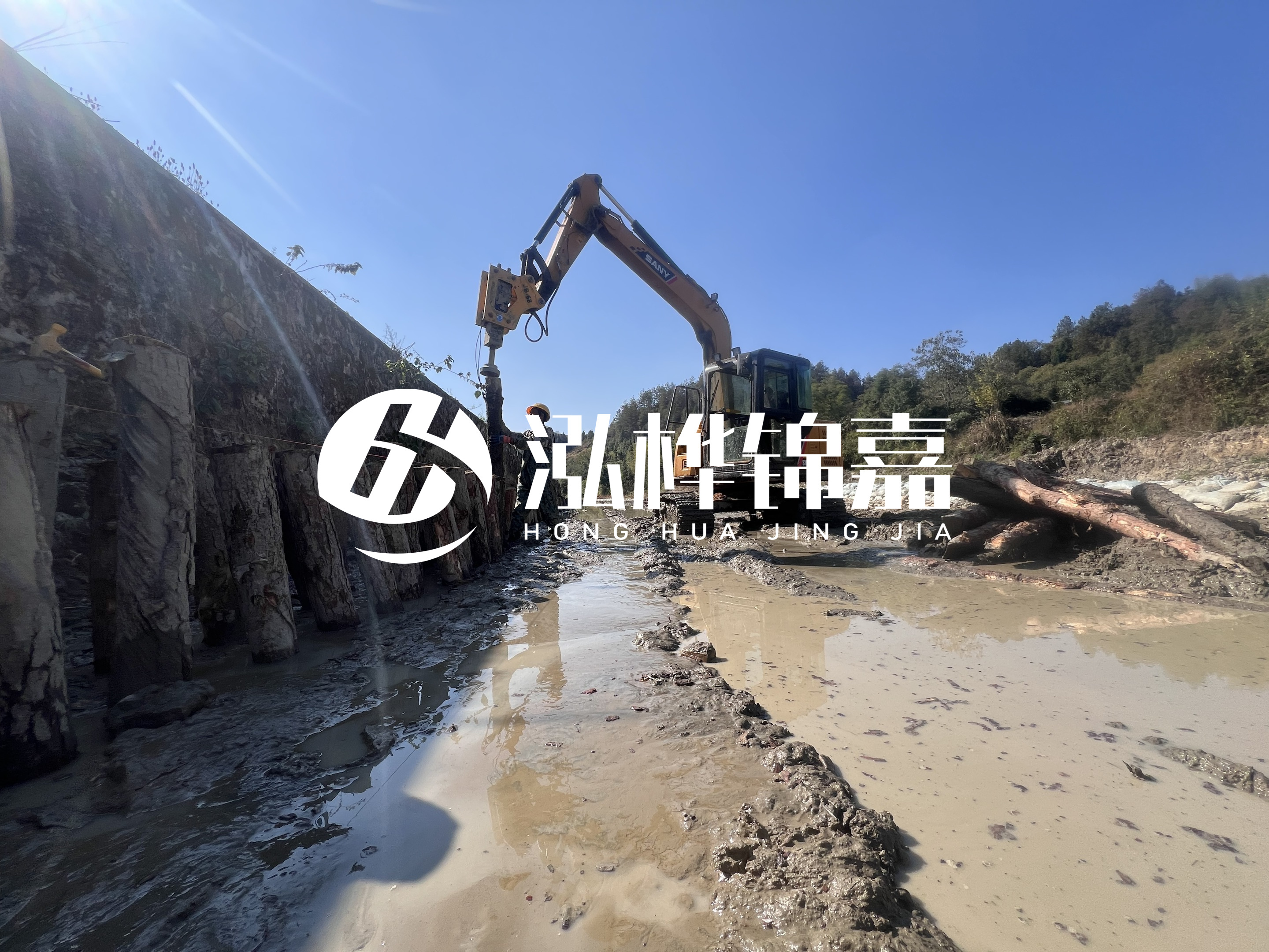 河里打樁起什么作用-河道里打木樁好還是水泥樁好？